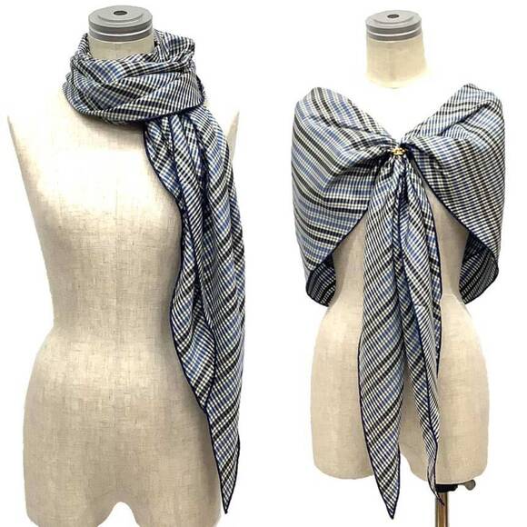 HERMES Authentic Blue Diamond Silk Scarf - Picture 2 of 3